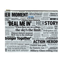 Hillary 2016 Historic Headlines Cosmetic Bag (xl) by blueamerica