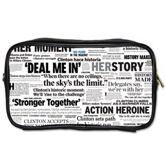 Hillary 2016 Historic Headlines Toiletries Bags 2-side by blueamerica