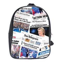 Hillary 2016 Historic Newspaper Collage School Bags (xl)  by blueamerica