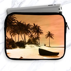 Wonderful Sunset Over The Beach, Tropcal Island Apple Ipad 2/3/4 Zipper Cases by FantasyWorld7