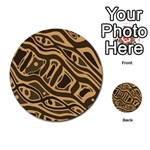 Brown abstract art Multi-purpose Cards (Round)  Front 1