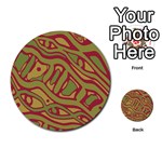 Brown abstract art Multi-purpose Cards (Round)  Front 51