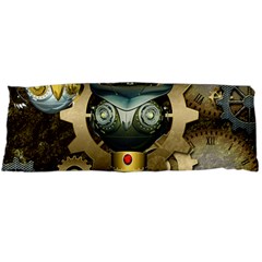 Steampunk, Awesome Owls With Clocks And Gears Body Pillow Case (dakimakura) by FantasyWorld7