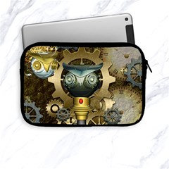 Steampunk, Awesome Owls With Clocks And Gears Apple Ipad Mini Zipper Cases by FantasyWorld7