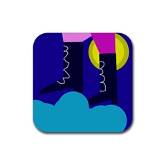 Walking On The Clouds  Rubber Coaster (square)  by Valentinaart