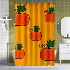 Thanksgiving Pumpkins Pattern Shower Curtain 48  X 72  (small)  by Valentinaart