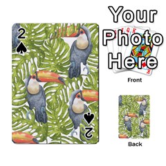 Tropical Print Leaves Birds Toucans Toucan Large Print Playing Cards 54 Designs  by CraftyLittleNodes