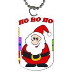 Santa Claus pattern - transparent Dog Tag (One Side) Front