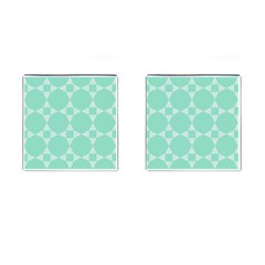 Mint Color Star - Triangle Pattern Cufflinks (square) by picsaspassion