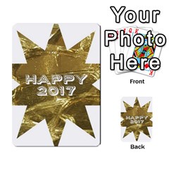 Happy New Year 2017 Gold White Star Multi-purpose Cards (rectangle)  by yoursparklingshop