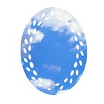 Summer Clouds and blue sky Oval Filigree Ornament (2-Side)  Back