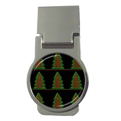 Christmas Trees Pattern Money Clips (round)  by Valentinaart