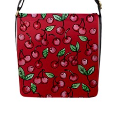 Cherry Cherries For Spring Flap Messenger Bag (l)  by BubbSnugg