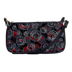 Red And Gray Abstract Art Shoulder Clutch Bags