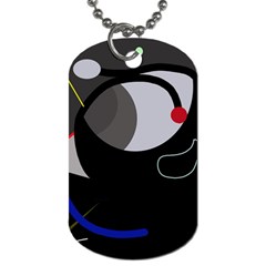 Gray Bird Dog Tag (one Side) by Valentinaart