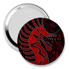 Red Dragon 3  Handbag Mirrors by Valentinaart