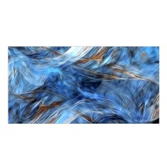 Blue Colorful Abstract Design  Satin Shawl by designworld65