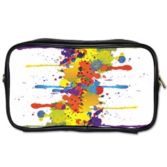 Crazy Multicolored Double Running Splashes Toiletries Bags by EDDArt