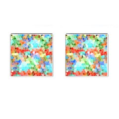 Colorful Mosaic  Cufflinks (square) by designworld65