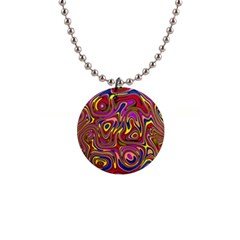 Abstract Shimmering Multicolor Swirly Button Necklaces by designworld65