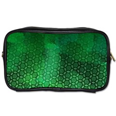 Ombre Green Abstract Forest Toiletries Bags by DanaeStudio