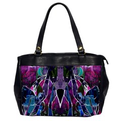 Sly Dog Modern Grunge Style Blue Pink Violet Office Handbags by EDDArt