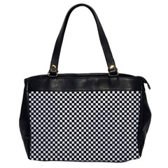 Sports Racing Chess Squares Black White Office Handbags by EDDArt