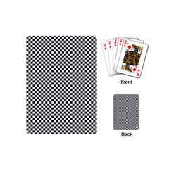 Sports Racing Chess Squares Black White Playing Cards (mini)  by EDDArt