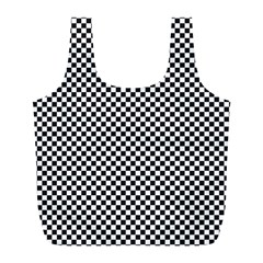 Sports Racing Chess Squares Black White Full Print Recycle Bags (l)  by EDDArt