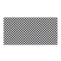 Sports Racing Chess Squares Black White Satin Wrap by EDDArt