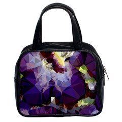 Purple Abstract Geometric Dream Classic Handbags (2 Sides) by DanaeStudio