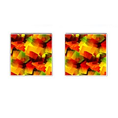 Indian Summer Cubes Cufflinks (square) by designworld65