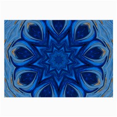 Blue Blossom Mandala Large Glasses Cloth by designworld65