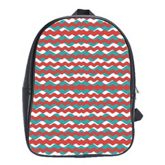 Geometric Waves School Bags(large)  by dflcprints