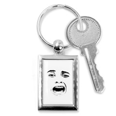 Scared Woman Expression Key Chains (rectangle)  by dflcprints