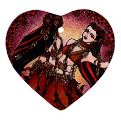 Gemini Tribal Twins Heart Ornament (2 Sides) by BubbSnugg