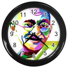 Ghandi Wall Clocks (black) by bhazkaragriz