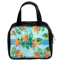 Tropical Starfruit Pattern Classic Handbags (2 Sides) by DanaeStudio