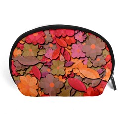 Beautiful Floral Design Accessory Pouches (large)  by Valentinaart