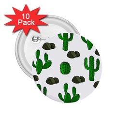 Cactuses 3 2 25  Buttons (10 Pack)  by Valentinaart