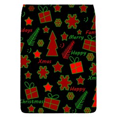 Red And Green Xmas Pattern Flap Covers (s)  by Valentinaart