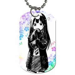 Shy Anime Girl Dog Tag (one Side) by Brittlevirginclothing