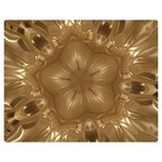 Elegant Gold Brown Kaleidoscope Star Double Sided Flano Blanket (Medium)  60 x50  Blanket Back