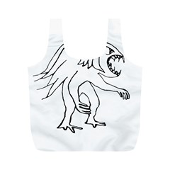 Monster Bird Drawing Full Print Recycle Bags (m)  by dflcprints