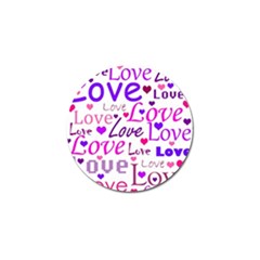 Love Pattern Golf Ball Marker by Valentinaart