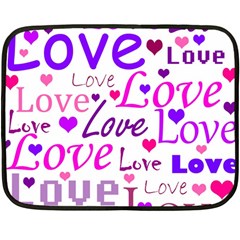 Love Pattern Double Sided Fleece Blanket (mini)  by Valentinaart