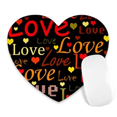 Love Pattern 3 Heart Mousepads by Valentinaart