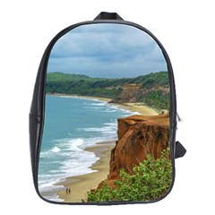 Aerial Seascape Scene Pipa Brazil School Bags(large)  by dflcprints