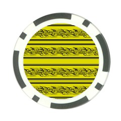 Yellow Barbwire Poker Chip Card Guards by Valentinaart