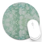 Light Circles, Mint green color Round Mousepads Front